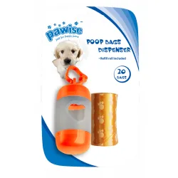 Green dog waste bag dispenser, practical pet accessory for easy cleanup