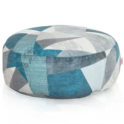 Round Footstool Pouffe - Outdoor Pro Waterproof