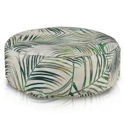 Round Footstool Pouffe - Outdoor Pro Waterproof
