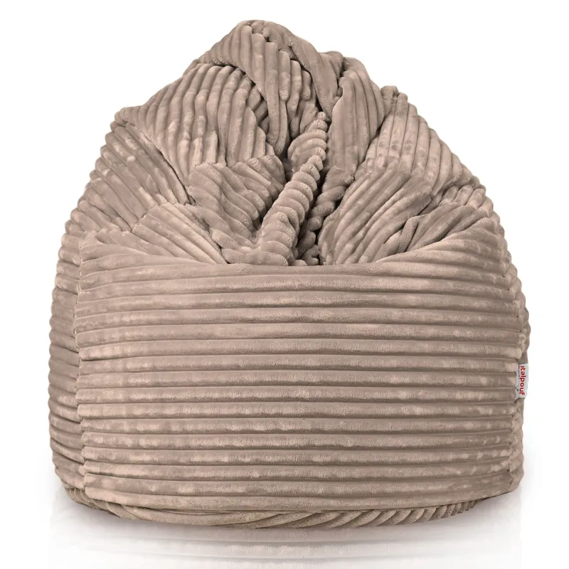 Beige giant beanbag xxl stripe