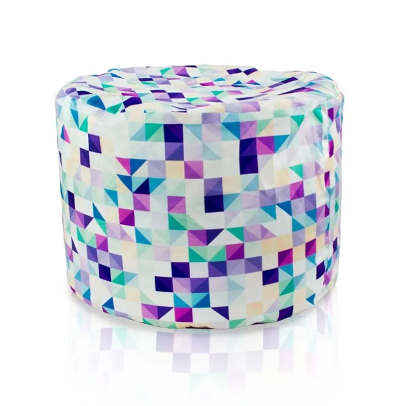 Round Cylinder Pouffe - Premium Printed Fabric – view 9