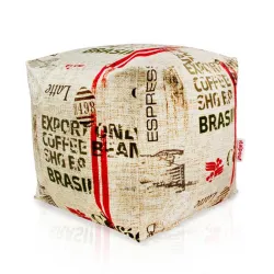 Square Cube Ottoman - Premium Printed Fabric