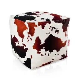 Square Cube Ottoman - Premium Printed Fabric