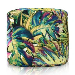Round Cylinder Pouffe - Premium Printed Fabric – view 6