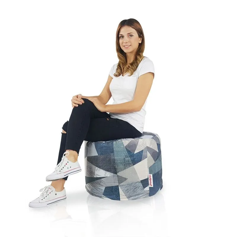 Round Cylinder Pouffe - Premium Printed Fabric – view 21