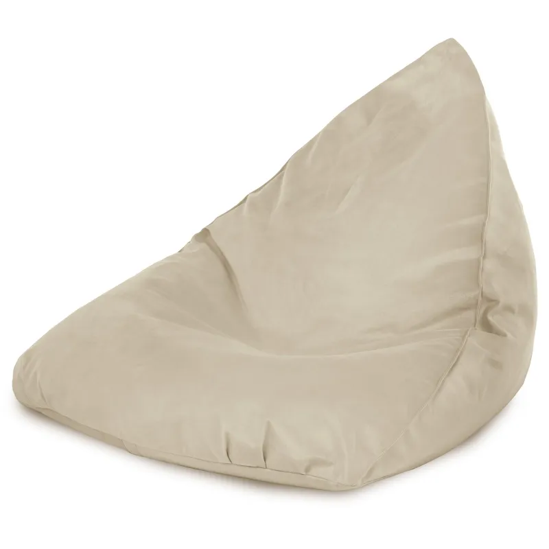 Bermuda velvet bean bag XL with soft texture for comfortable seating