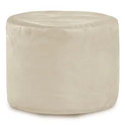 Round Cylinder Pouffe - Soft Velvet