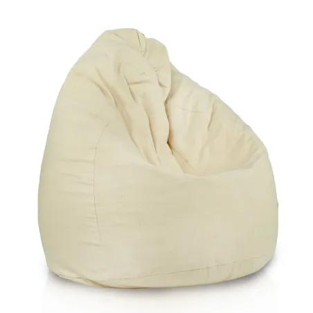Giant Adult Bean Bag Chair XXL - Premium Natural Cotton - Undyed, Eco-friendly