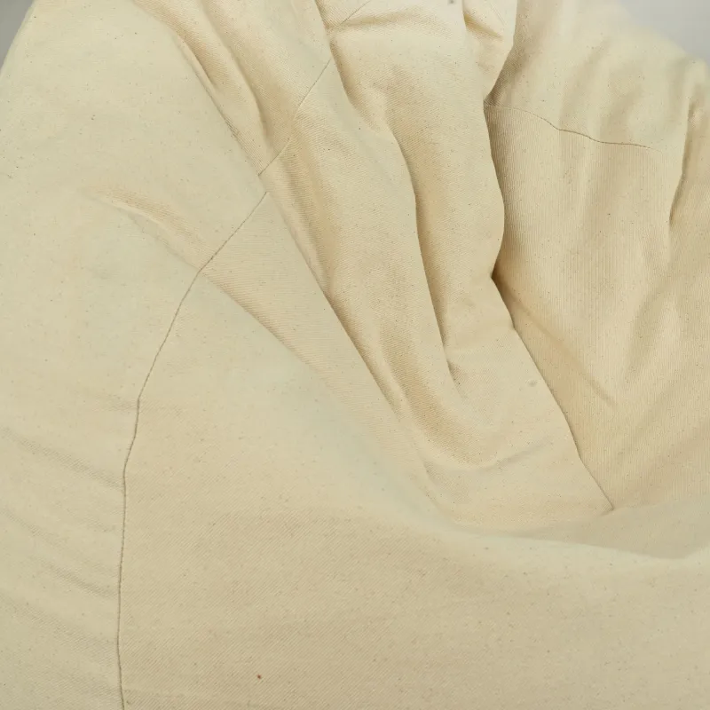 Giant Adult Bean Bag Chair XXL - Premium Natural Cotton - Undyed, Eco-friendly – view 3