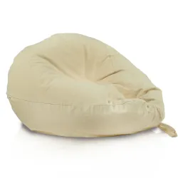 Large Bean Bag Chair XL - Premium Natural Cotton - Undyed, Eco-friendly – view 2