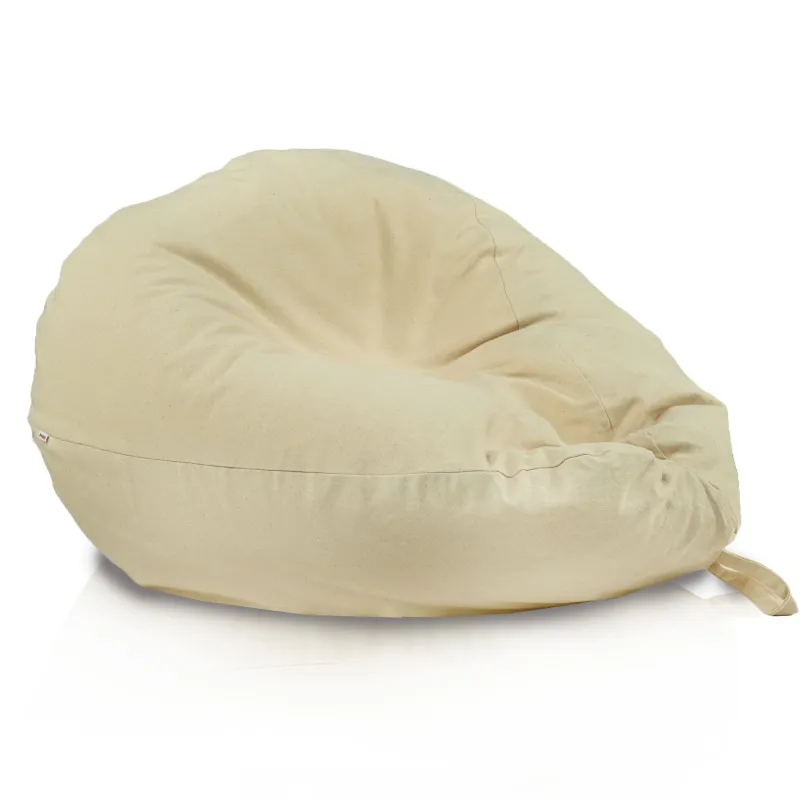 Large Bean Bag Chair XL - Premium Natural Cotton - Undyed, Eco-friendly – view 2