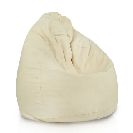 Large Bean Bag Chair XL - Premium Natural Cotton - Undyed, Eco-friendly