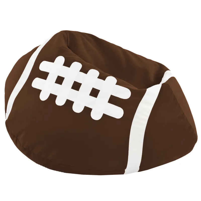 Giant Bean Bag Chair Brown Rugby - Soft Velvet