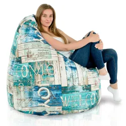 Giant Adult Bean Bag Chair XXL - Premium Printed Fabric – view 109