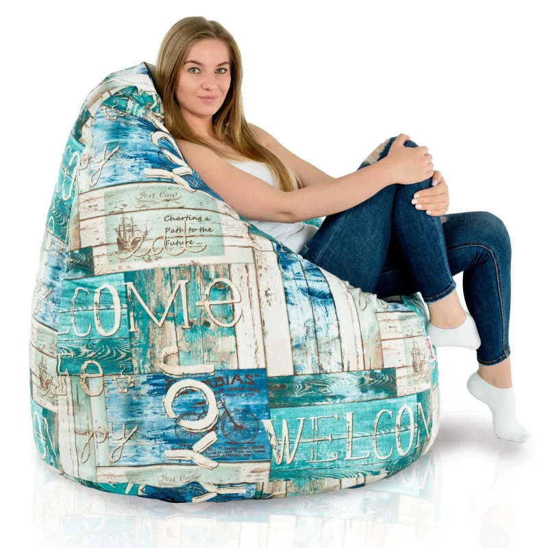 Giant Adult Bean Bag Chair XXL - Premium Printed Fabric – view 109