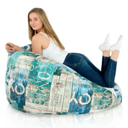 Giant Adult Bean Bag Chair XXL - Premium Printed Fabric – view 110