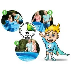 457 x 84 cm expandable garden pool set 15in1 INTEX 28158.