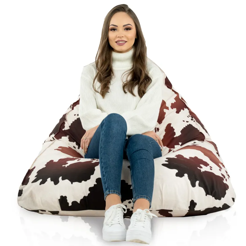 Versatile macchiato bean bag suitable for any living space or garden area