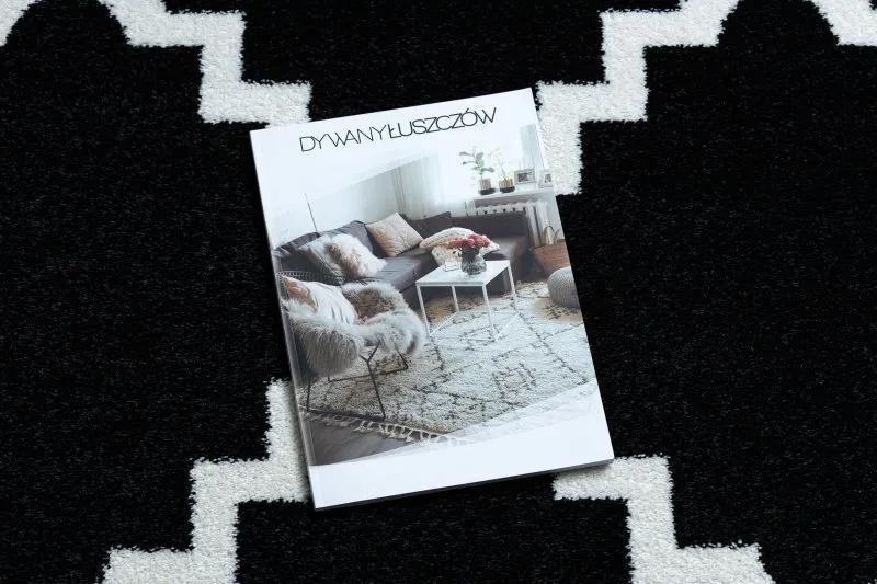 Carpet SKETCH - F343 black/cream trellis
