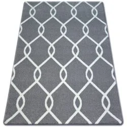 Carpet SKETCH - F934 grey /cream trellis
