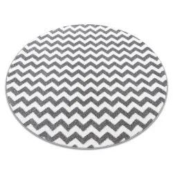 Carpet SKETCH circle - F561 grey/white - Zigzag