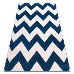 Carpet SKETCH - FA66 blue/white - Zigzag