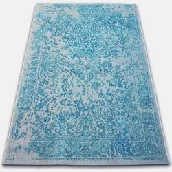 Carpet VINTAGE 22208/054 turquoise / cream classic rosette