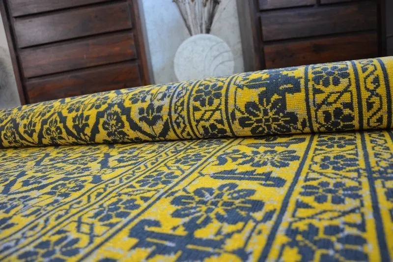 Carpet VINTAGE Flowers 22209/025 yellow