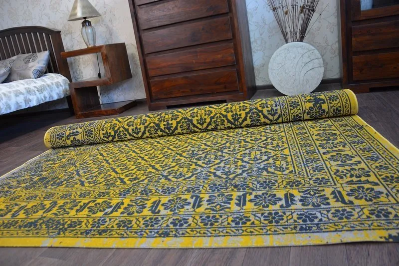Carpet VINTAGE Flowers 22209/025 yellow
