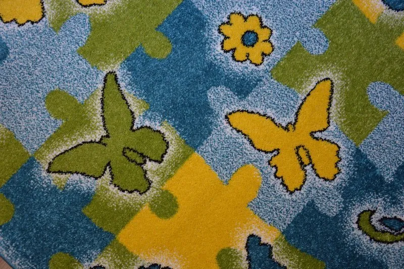Dywan KIDS Butterfly niebieski C429