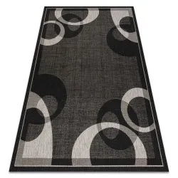 CARPET SISAL FLOORLUX 20078 black / silver