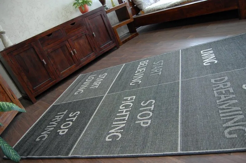 DYWAN SZNURKOWY SIZAL FLOORLUX 20275 YOLO czarny / srebrny