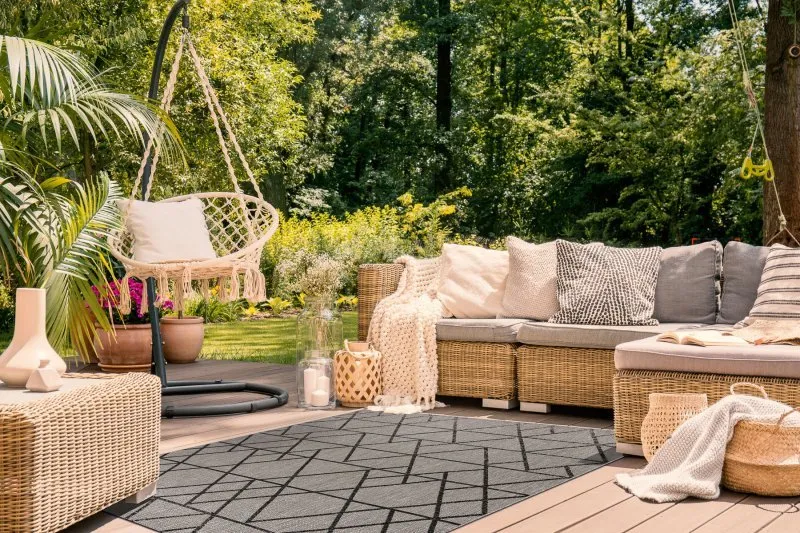 DYWAN SZNURKOWY SIZAL FLOORLUX 20508 silver / black TRÓJKĄTY