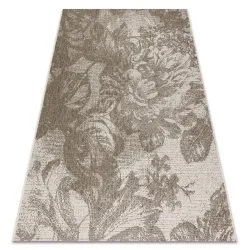 CARPET SIZAL FLOORLUX 20491 FLOWERS champagne / taupe 