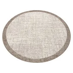 CARPET SIZAL FLOORLUX 20401 Frame CIRCLE champagne / taupe