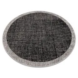 CARPET SIZAL FLOORLUX CIRCLE 20401 Frame black / silver 