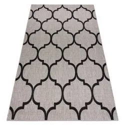 CARPET SIZAL FLOORLUX 20608 Moroccan trellis silver / black 