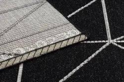 DYWAN SZNURKOWY SIZAL FLOORLUX 20605 black / silver TRÓJKĄTY, GEOMETRYCZNY