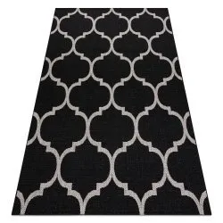 CARPET SIZAL FLOORLUX 20608 Moroccan trellis black / silver 