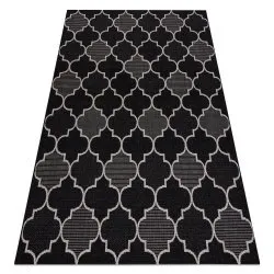 CARPET SIZAL FLOORLUX 20607 Moroccan trellis black / silver