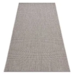 CARPET SIZAL FLOORLUX 20580 plain, flat, one colour - silver / black