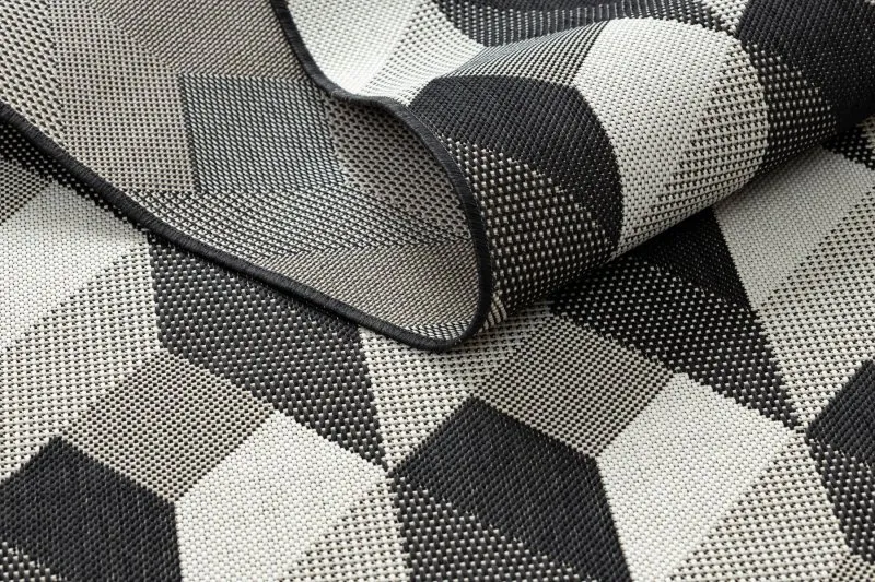 Dywan SZNURKOWY SIZAL FLAT 48624/690 KOSTKI 3D