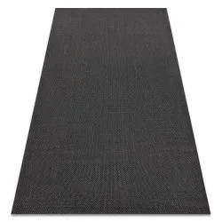 Carpet FLAT 48663/090 SISAL - black PLAIN 