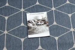 Dywan SZNURKOWY SIZAL FLAT 48721/591 KOSTKI 3D niebieski