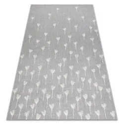 Carpet FLAT 48779/637 Flowers - grey cream 