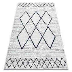 Carpet COLOR 47272/396 SISAL Diamonds Squares White