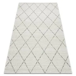 Carpet COLOR 19436/062 SISAL Diamonds Squares Beige