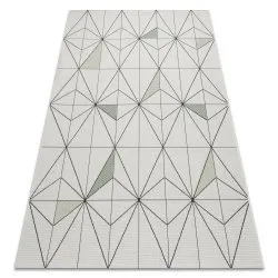 Carpet COLOR 19447/062 SISAL Diamonds Triangles Cream