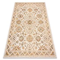 Carpet COLOR 19521460 SISAL ornament, frame, cinnamon - beige