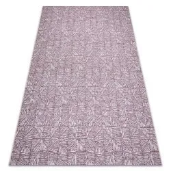 Carpet COLOR 47373260 SISAL lines, triangles, herringbone purple / beige